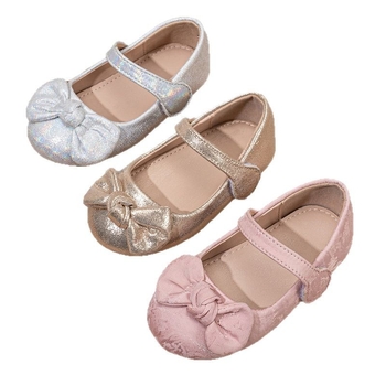 Pantofi prințesă pentru fete, închidere Velcro, stil coreean, partea superioară din pânză, talpă din cauciuc