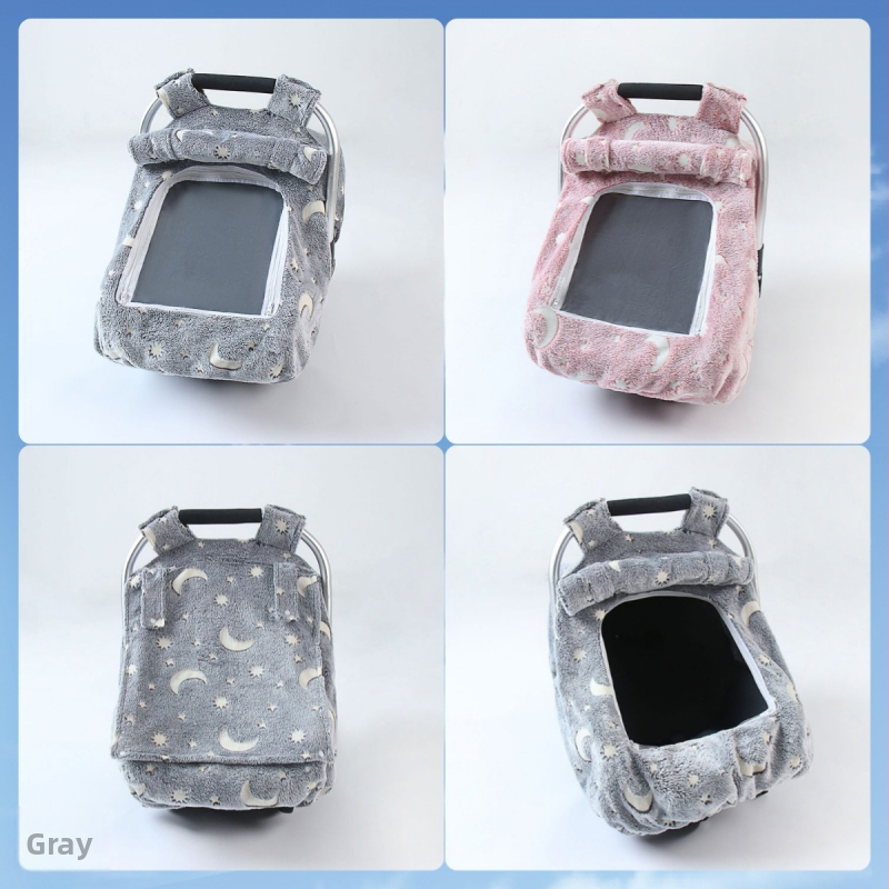 Bērnu groziņa pārklājs automašīnas sēdeklim – pretvēja, silts, flaneles audums, kas spīd tumšumā