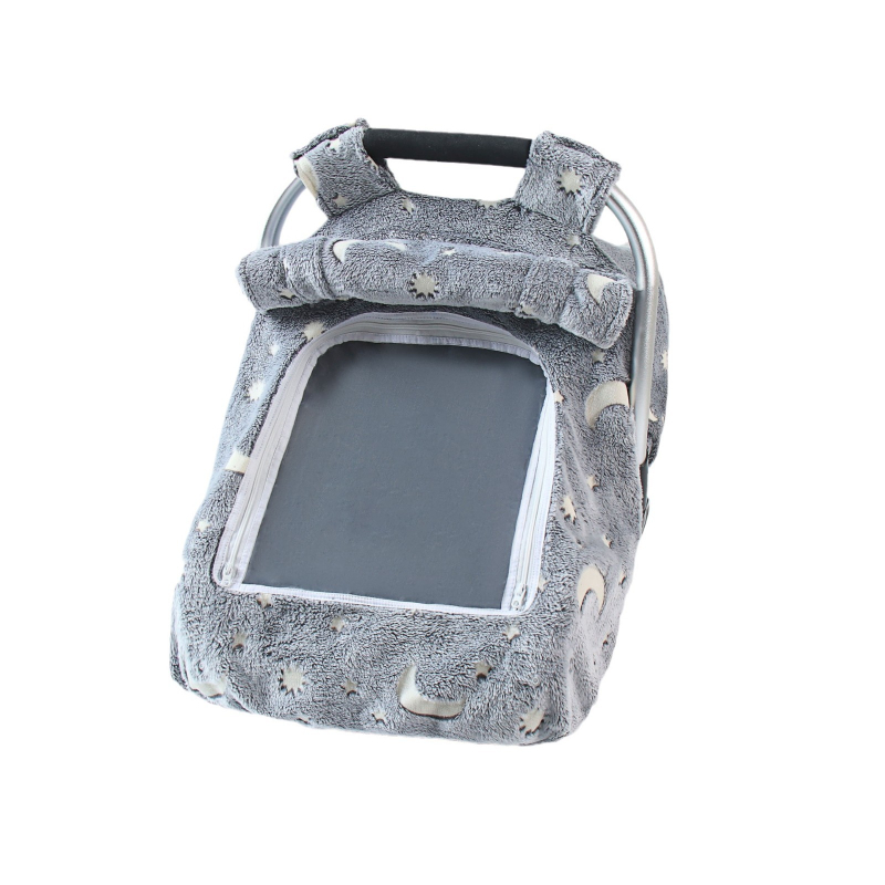 Bērnu groziņa pārklājs automašīnas sēdeklim – pretvēja, silts, flaneles audums, kas spīd tumšumā