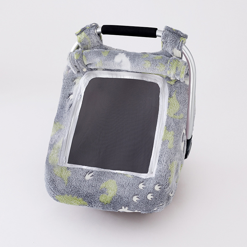 Bērnu groziņa pārklājs automašīnas sēdeklim – pretvēja, silts, flaneles audums, kas spīd tumšumā