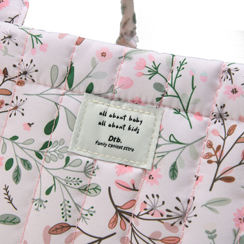 Τσάντα μαμάς με φλοράλ μοτίβο — βελούδινο υλικό, επένδυση πολυεστέρα, στυλ φρέσκο και γλυκό, εξαιρετικά ελαφριά και αποθηκεύσιμη