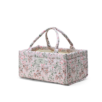 Τσάντα μαμάς με φλοράλ μοτίβο — βελούδινο υλικό, επένδυση πολυεστέρα, στυλ φρέσκο και γλυκό, εξαιρετικά ελαφριά και αποθηκεύσιμη