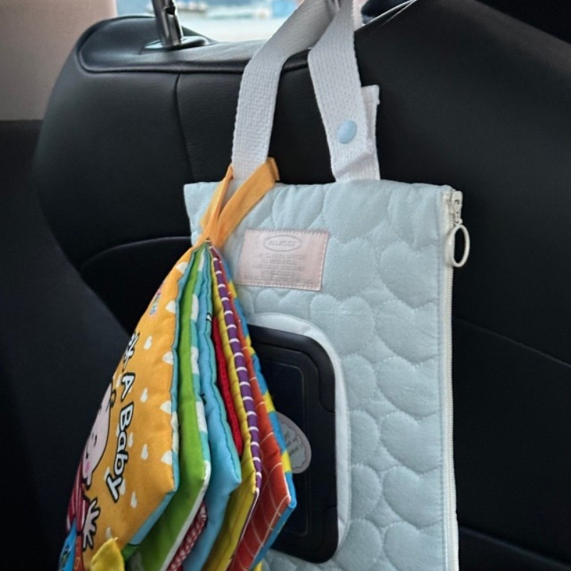 Κορεατικού στυλ με καρδιά: κρεμαστή θήκη αυτοκινήτου για χαρτοπετσέτες με καπάκι flip-top, υφασμάτινο τσαντάκι для μωρομάντηλα, quilted βαμβάκι