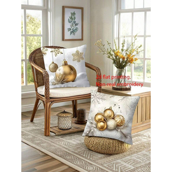 Комплект възглавници с дървовиден мотив, мек флис, боядисани на нишки, Инстаграм стил