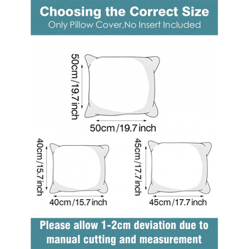 Комплект възглавници с дървовиден мотив, мек флис, боядисани на нишки, Инстаграм стил