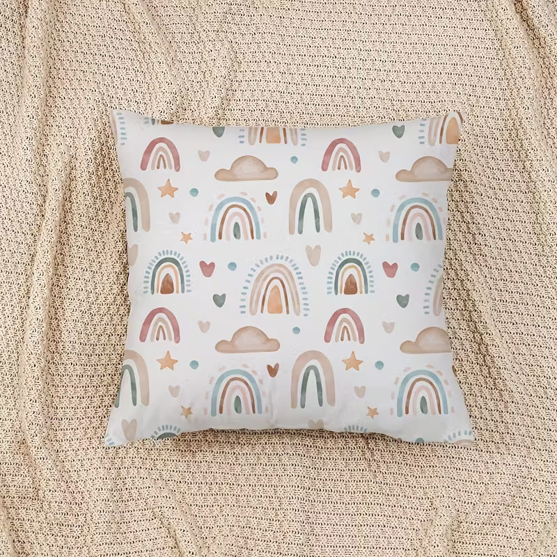 Husă de pernă din in, în stil modern minimalist pentru living, Brand Hongyou, Model: Altul, Imprimare siglă