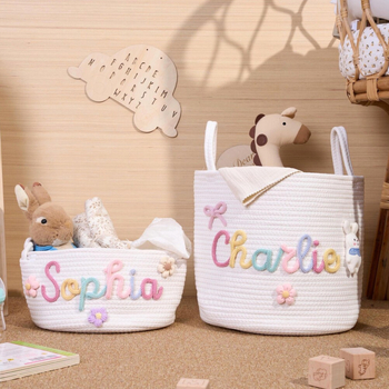 Coș de depozitare din țesătură de bumbac, stil Nordic, pentru rufe