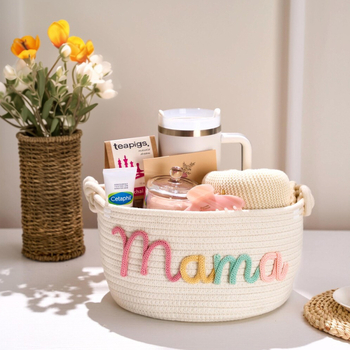 Κάλαθι αποθήκευσης από βαμβακερό ύφασμα, βορειοευρωπαϊκό στυλ, για πλύσιμο