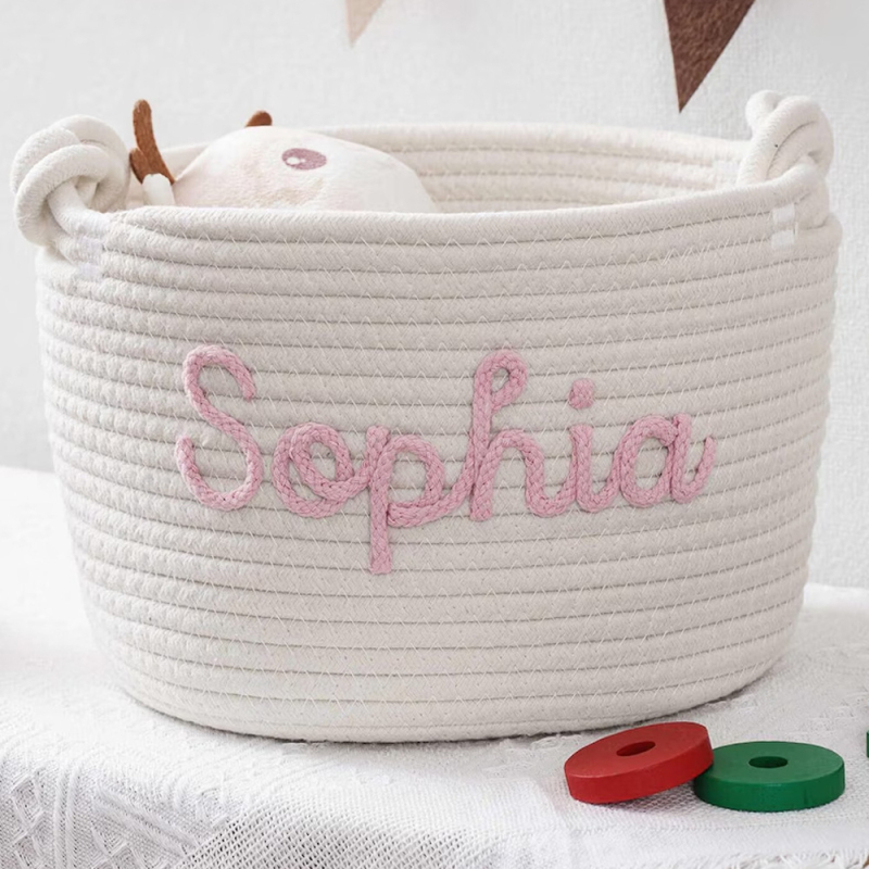 Coș de depozitare din țesătură de bumbac, stil Nordic, pentru rufe