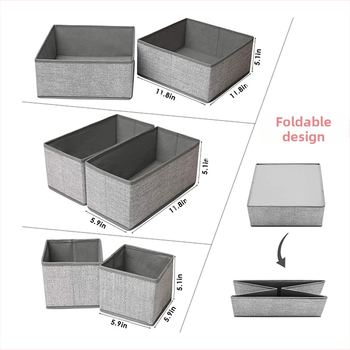 Κουτί αποθήκευσης εσωρούχων, αναδιπλούμενο, χωρίς καπάκι, χωρητικότητας 35 λίτρων