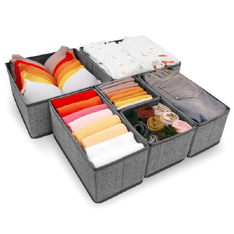 Box de depozitare pentru lenjerie, pliabil, fără capac, capacitate 35 L