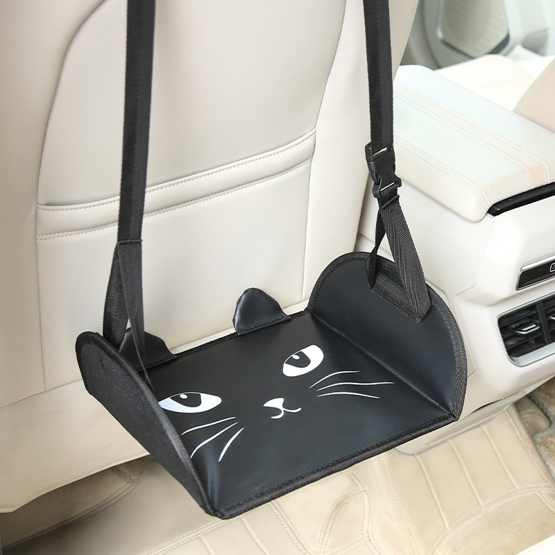 Vaikų automobilio galinės sėdynės kojos atrama, odinė, atspari vandeniui ir dilimui, pritaikoma, logotipo spausdinimas