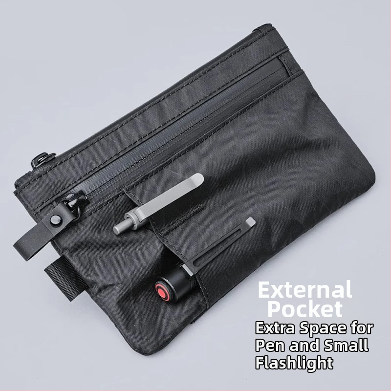 Unisex viacúčelová taška na skladovanie nástrojov s integrovaným pasovým peňaženkou a kartovým držiteľom, peňaženka s jedným preklopením, polyester, skladacia, na denné použitie