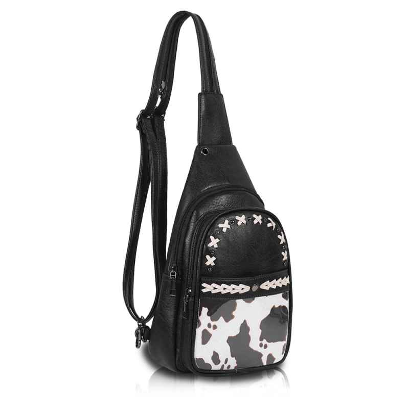 Rucsac PU retro, multifuncțional, cu buzunar ID și buzunar cu fermoar laminat, poartă pe umăr sau ca rucsac, primăvara 2025