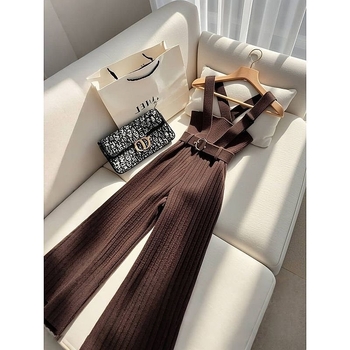 Φαρδιά μακριά παντελόνια — patchwork, μάλλινο ύφασμα, καθημερινά γυναικεία παντελόνια