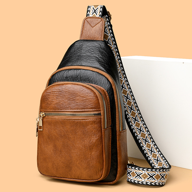 Geantă de umăr pentru femei, cu mai multe compartimente, stil retro, material PU, model tridimensional, căptușeală poliester, închidere cu fermoar