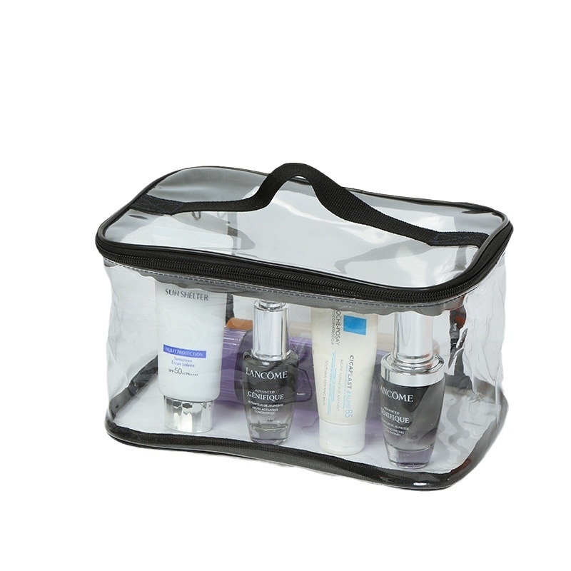 Geantă cosmetică din PVC, transparentă și impermeabilă, în stil poșetă de mână