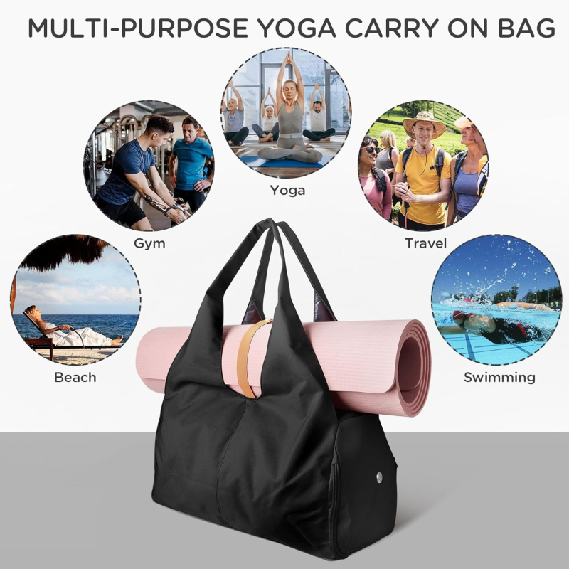 Jogos kilimėlio laikymo maišas – kubo formos, sausos ir šlapių atskyrimas, didelė talpa, daugiafunkcinis kelionėms, Oxford audinys