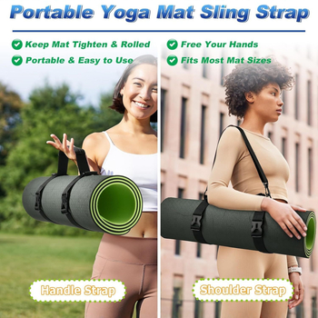 Φορητό λουρί γιόγκα για στρώμα με χειρολαβή και ρυθμιζόμενο λουρί ώμου, Oxford ύφασμα – Αξεσουάρ γιόγκα Supine