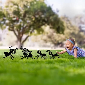 Μεταλλική διακοσμητική φιγούρα σε μορφή μυρμηγκιού για κήπο και γκαζόν, εξωτερικοί χώροι, στυλ μοντέρνος μινιμαλισμός, κωδικός προϊόντος 20250905