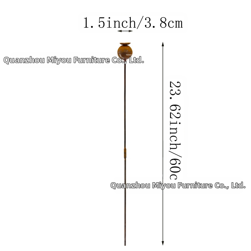 Železný záhradný kolík do trávy – geometrické kovové umenie, moderný minimalistický štýl