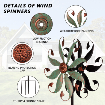 Декоративна външна въртяща се мелница за градина, изработена от желязо, полуавтоматичен и полу ръчен механизъм