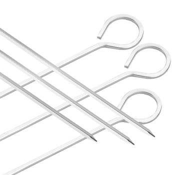 GF σετ από ανοξείδωτο ατσάλι 24 σουβλάκια με κρεμάμενους δακτυλίους για εξωτερικό ψήσιμο