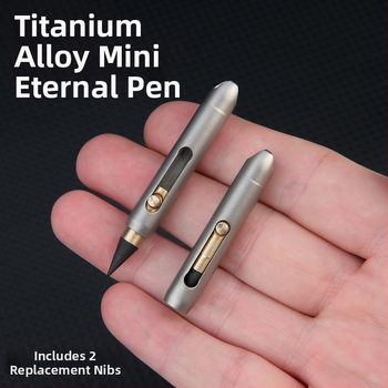 Μίνι μολύβι από κράμα τιτανίου με εναλλάξιμο άκρο, κλιπ μπρελόκ, έκτακτη γραφή