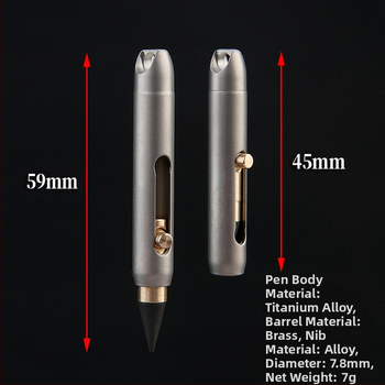 Μίνι μολύβι από κράμα τιτανίου με εναλλάξιμο άκρο, κλιπ μπρελόκ, έκτακτη γραφή
