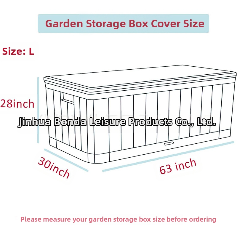 Obal na záhradný skladovací box – Oxfordový polyester, vonkajšie použitie, dažďovzdorné, moderný minimalistický štýl