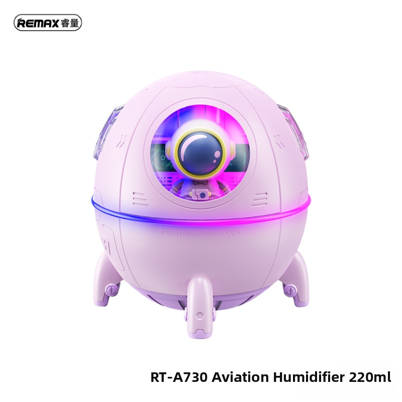 Remax RT-A730 USB umidificator pentru birou, funcționare silențioasă, acoperire 21–30 m², rezervor <0,5 L, iluminare ambientală