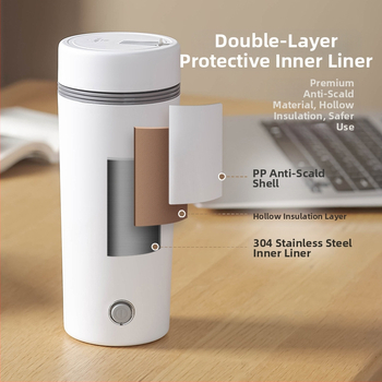 Ηλεκτρικό κύπελλο θέρμανσης νερού για αυτοκίνητο, τροφοδοσία 12V/24V, χωρητικότητα 0,35 L, καλώδιο 70 cm, ισχύς 80W/140W, αυτόματη απενεργοποίηση και προστασία από υπερθέρμανση