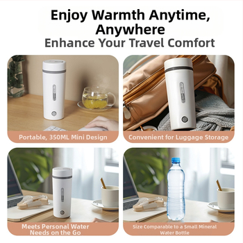 Ηλεκτρικό κύπελλο θέρμανσης νερού για αυτοκίνητο, τροφοδοσία 12V/24V, χωρητικότητα 0,35 L, καλώδιο 70 cm, ισχύς 80W/140W, αυτόματη απενεργοποίηση και προστασία από υπερθέρμανση