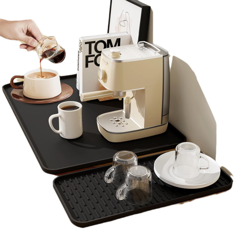 Szilikon szárító alátét - hőálló, négyzetes formájú, egyszínű, prémium, modern minimalista stílus