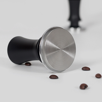Πρέσα καφέ σκόνης — ανοξείδωτο ατσάλι, ελατήριο ισορροπίας, σταθερή κατασκευή, ρυθμιζόμενο, βάρος 300–450 g