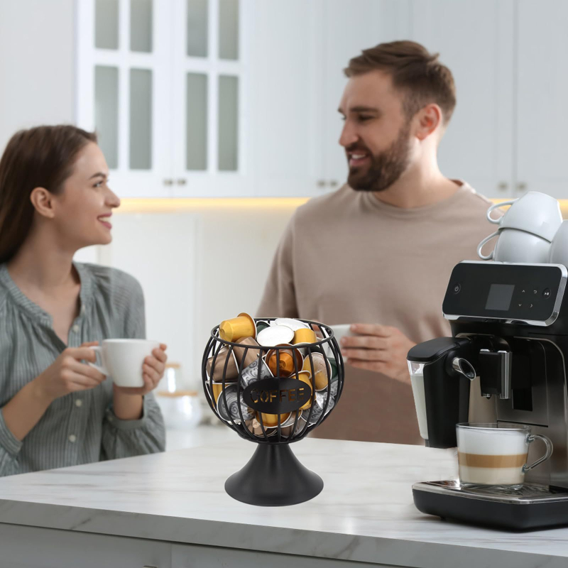 Σιδερένιο έργο τέχνης για αποθήκευση καψουλών καφέ – μοντέρνο μινιμαλιστικό διακοσμητικό γλυπτό