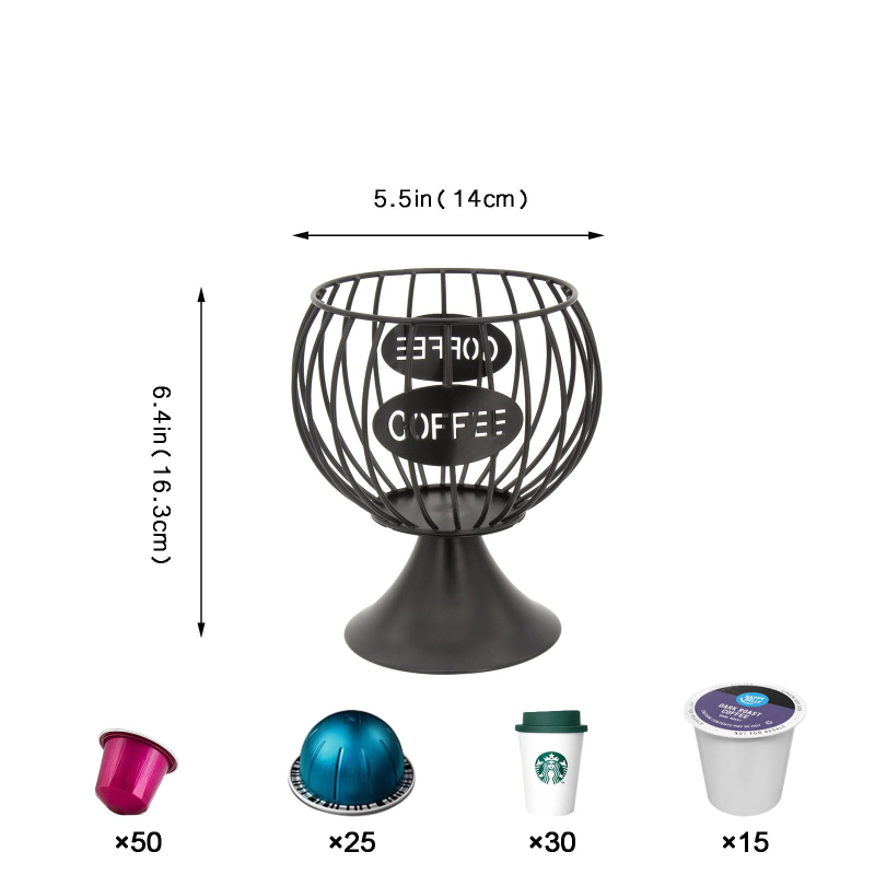 Σιδερένιο έργο τέχνης για αποθήκευση καψουλών καφέ – μοντέρνο μινιμαλιστικό διακοσμητικό γλυπτό