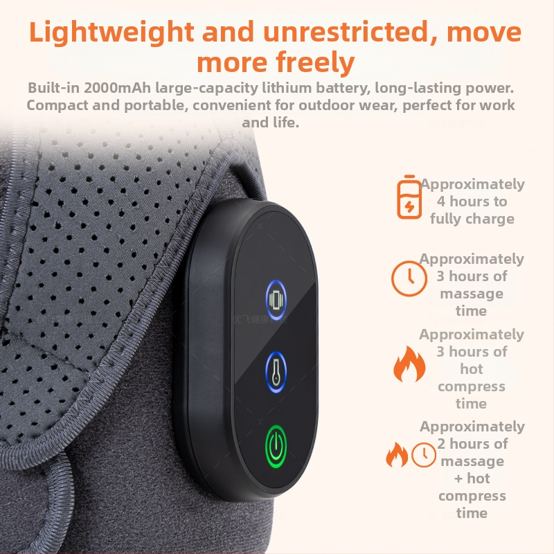 Масажор за рамо с отопление и вибрационен масаж – 7W, 5V, диапазон 35-45°C, три нива на управление