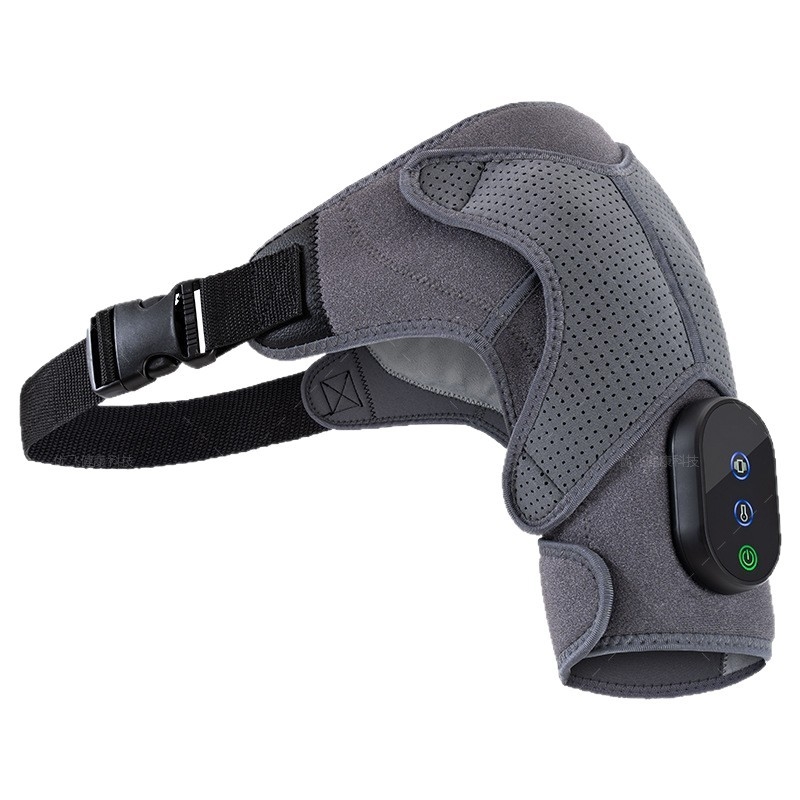 Vállmasszírozó fűtéssel és rezgéses masszázzal – 7W, 5V, 35-45°C, Három fokozatú vezérlés