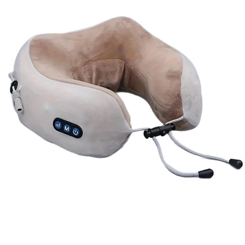 Μασάζ μαξιλάρι U-shaped, μνήμης αφρός, φορητό για ταξίδια με αυτοκίνητο, ηλεκτρικό μασάζ αυχένα