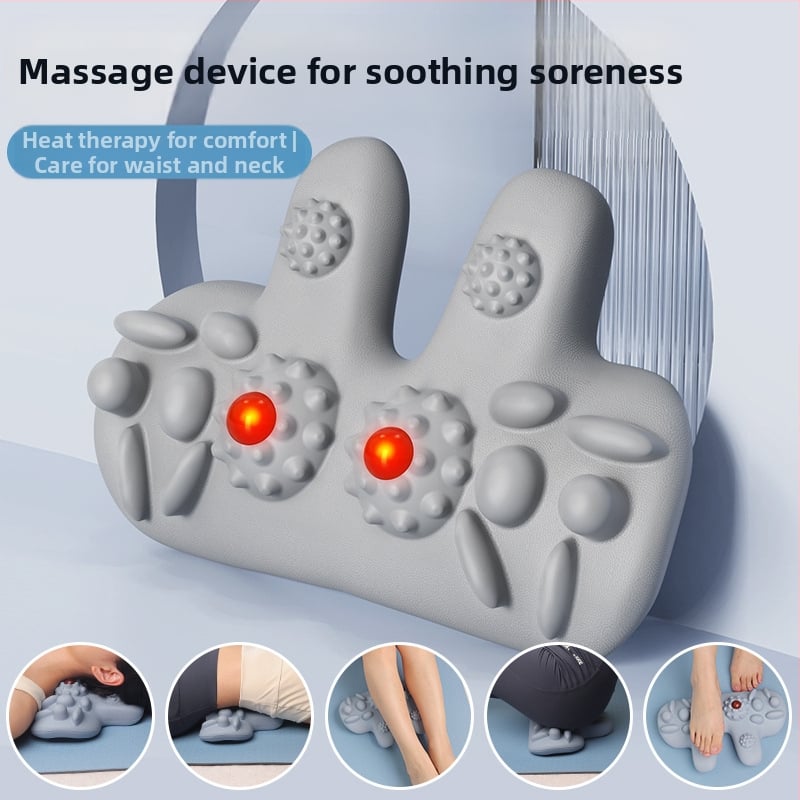 Ηλεκτρικός μασάζ για τον αυχένα, τους ώμους και την πλάτη με θέρμανση — Ασύρματο τηλεχειριστήριο, λειτουργία χρονισμού, μηχανικός έλεγχος, DR.MEETI 002