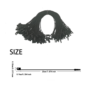 Шнур за етикети за облекло, конопен нишка, пластмасова катарама, генерична марка