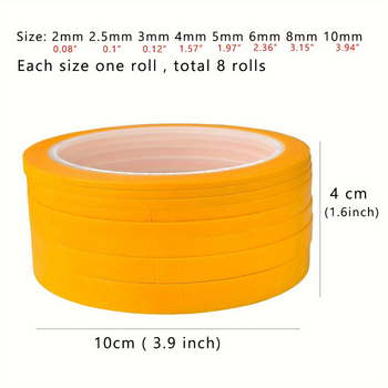 Σετ ταινιών μασκαρίσματος με βάση το χαρτί, διπλού πλάτους, αριθμός προϊόντος jd601099666057778