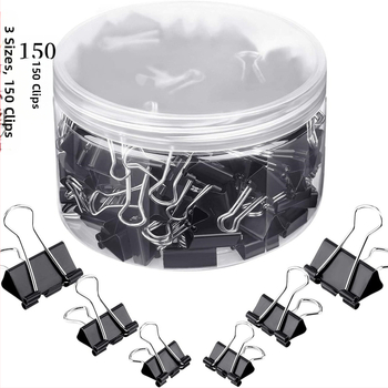 Fém papírklipszek – Dacheng, fém, 150 darabos csomag