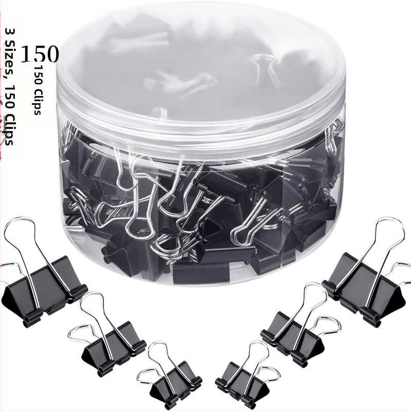 Fém papírklipszek – Dacheng, fém, 150 darabos csomag