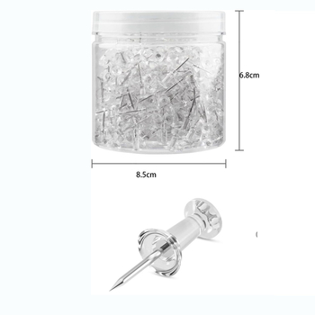 Καρφίτσες Ι-σχήματος για πίνακες ανακοινώσεων, πλαστικό σώμα με ατσάλινες βελόνες, σε κουτί, 400 τεμάχια, για πίνακες και DIY έργα