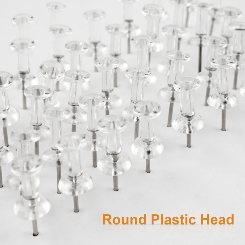 I formos kaiščiai skelbimų lentoje, 400 vnt., plastmasos korpusas su plieno adata, dėžutėje, skirti skelbimų lentoms ir DIY projektams