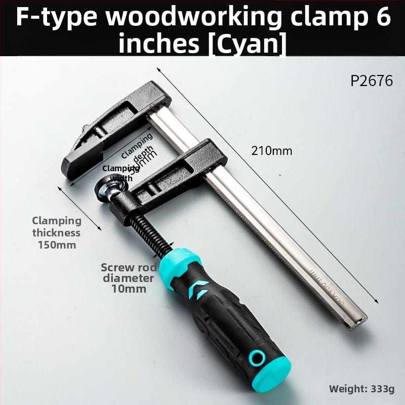 F-κλιπ για ξυλουργική, βιομηχανικής ποιότητας κλιπ, υλικό Ma steel + cast iron, εφαρμογή: στερέωση ξύλου