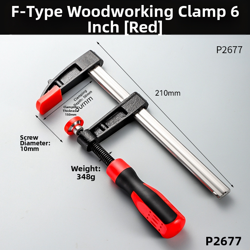 F-κλιπ για ξυλουργική, βιομηχανικής ποιότητας κλιπ, υλικό Ma steel + cast iron, εφαρμογή: στερέωση ξύλου