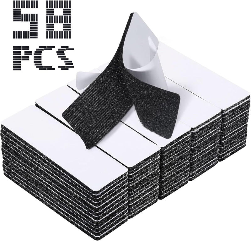 58 darabos készlet ragasztó mágikus szalag, magas hőállóságú, kétoldalas, nylon-poliészter keverék (30% nylon, 70% poliészter), autó lábtartókhoz alkalmas